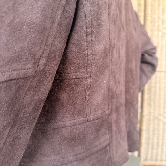 Vintage Fringe Faux Suede Brown Jacket Size L - Picture 8 of 14